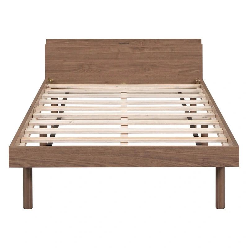 Modern Design Platform Bed with Built-in USB Port