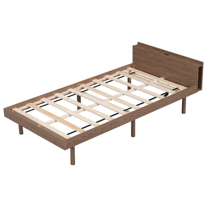 Modern Design Platform Bed with Built-in USB Port