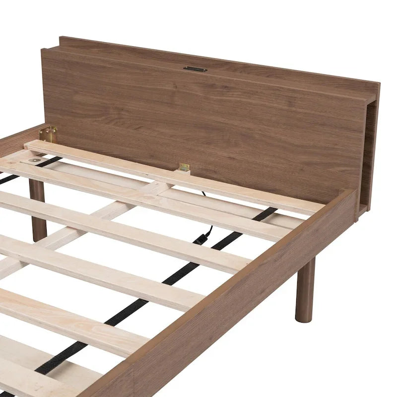 Modern Design Platform Bed with Built-in USB Port