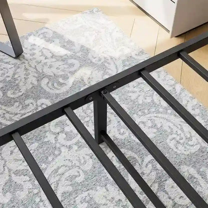 Queen Size Platform Bed Frame with Wooden Headboard, Under Bed Storage