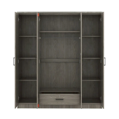 4-Door Wardrobe Armoires with 1 Drawer