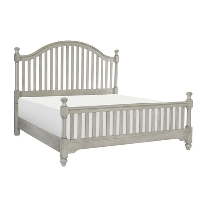 Light Gray Finish 3pc Bedroom Set Bed Chest Nightstand