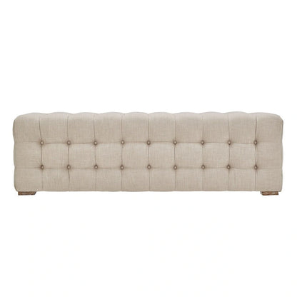 Knightsbridge Linen Fabric Tufted Bench by iNSPIRE Q Artisan