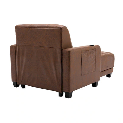 Clihome Tufted Reclining Chaise Lounge