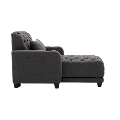 Clihome Tufted Reclining Chaise Lounge