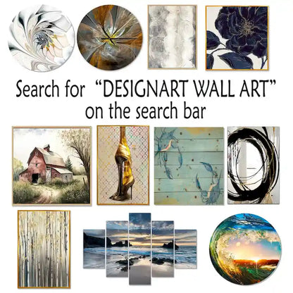 Designart Beach Scandinavian Solitude III Upholstered Abstract Accent Chair and Nautical & Coastal Arm Chair - Multiple Color