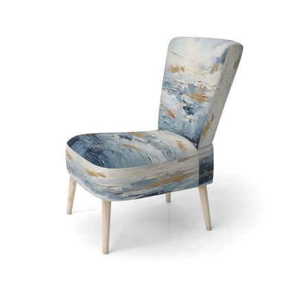 Designart Beach Scandinavian Solitude III Upholstered Abstract Accent Chair and Nautical & Coastal Arm Chair - Multiple Color