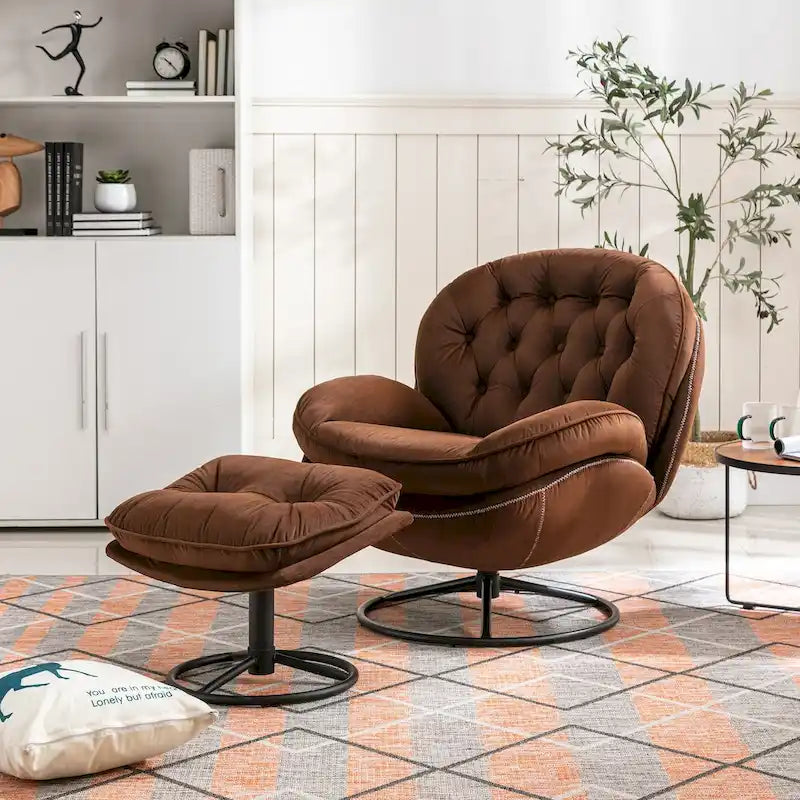 Accent chair TV Chair Living room Chair with Ottoman