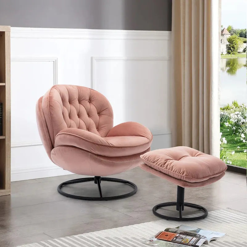 Accent chair TV Chair Living room Chair with Ottoman