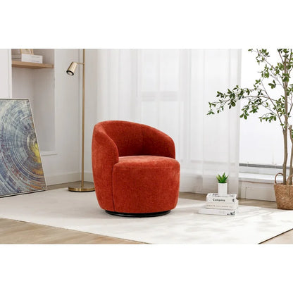 Small Swivel Accent Chair Comfy Round 360 Chenille Swivel Chair for Living Room Modern Round Accent Arm Chairs