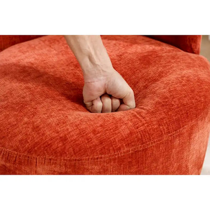 Small Swivel Accent Chair Comfy Round 360 Chenille Swivel Chair for Living Room Modern Round Accent Arm Chairs