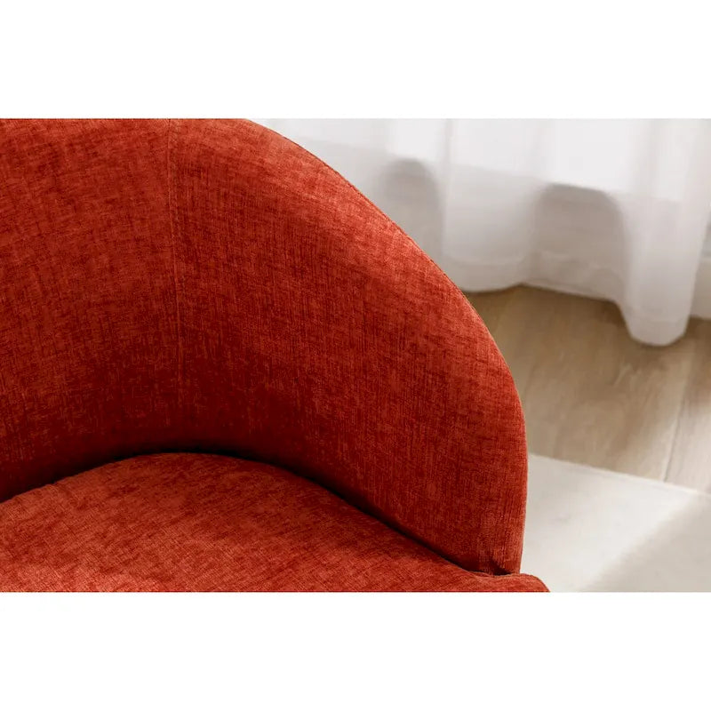 Small Swivel Accent Chair Comfy Round 360 Chenille Swivel Chair for Living Room Modern Round Accent Arm Chairs