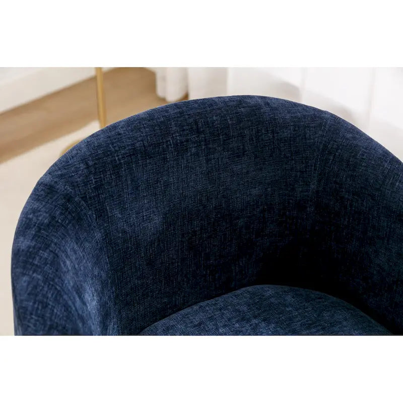 Small Swivel Accent Chair Comfy Round 360 Chenille Swivel Chair for Living Room Modern Round Accent Arm Chairs