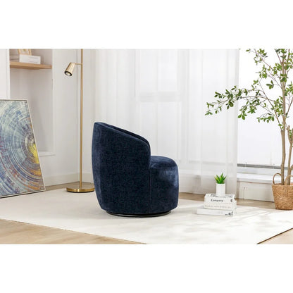 Small Swivel Accent Chair Comfy Round 360 Chenille Swivel Chair for Living Room Modern Round Accent Arm Chairs