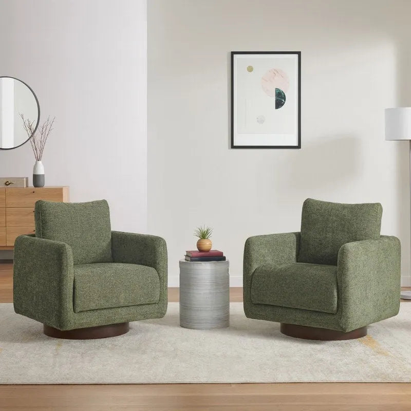 Rebecca Swivel Accent Chair Armchair with Back Cushion