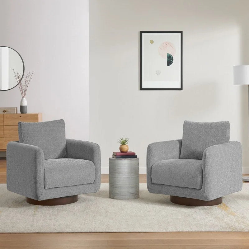 Rebecca Swivel Accent Chair Armchair with Back Cushion