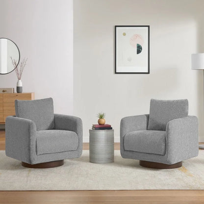 Rebecca Swivel Accent Chair Armchair with Back Cushion