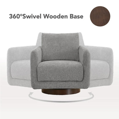 Rebecca Swivel Accent Chair Armchair with Back Cushion