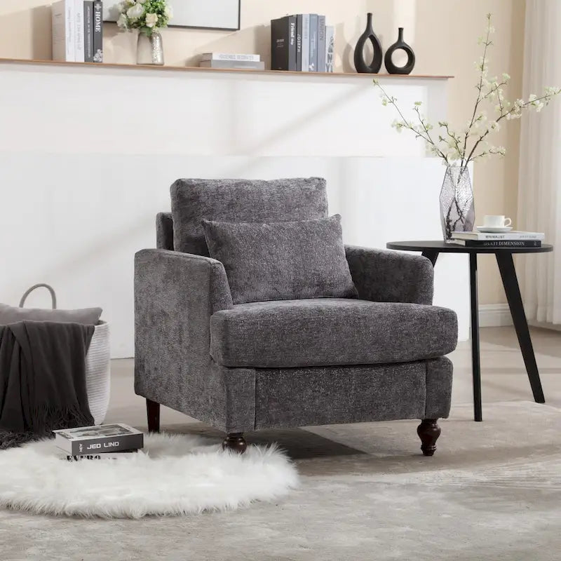 Wooden Frame Armchair, Modern Accent Chair Lounge Chair