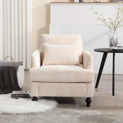 Wooden Frame Armchair, Modern Accent Chair Lounge Chair