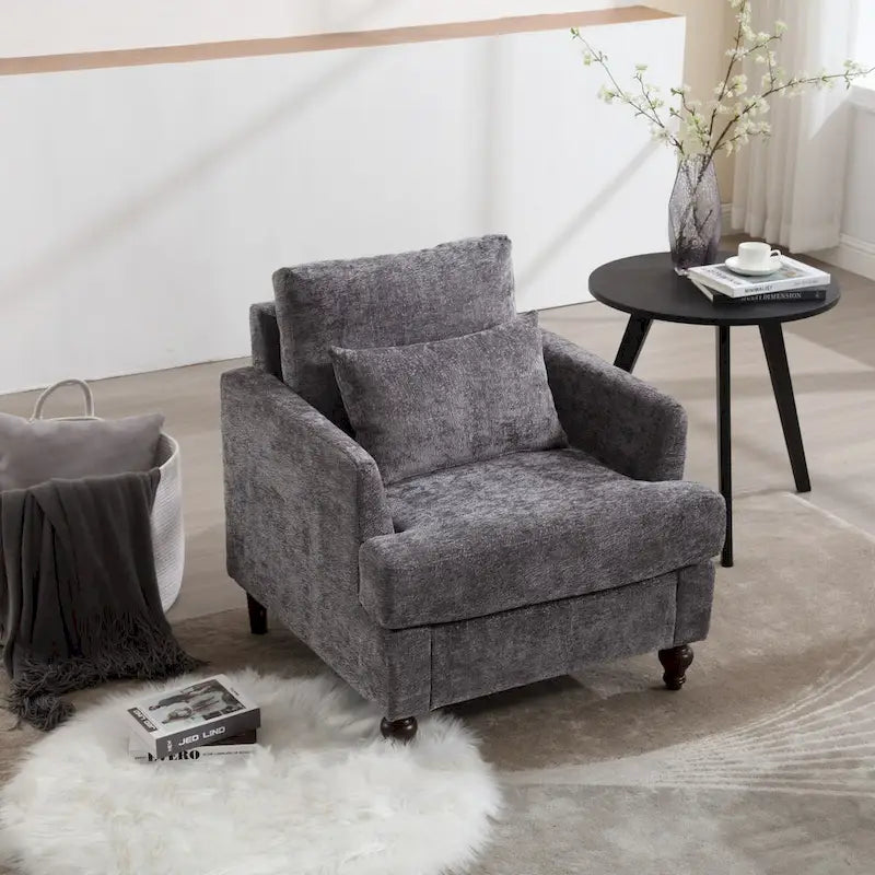 Wooden Frame Armchair, Modern Accent Chair Lounge Chair