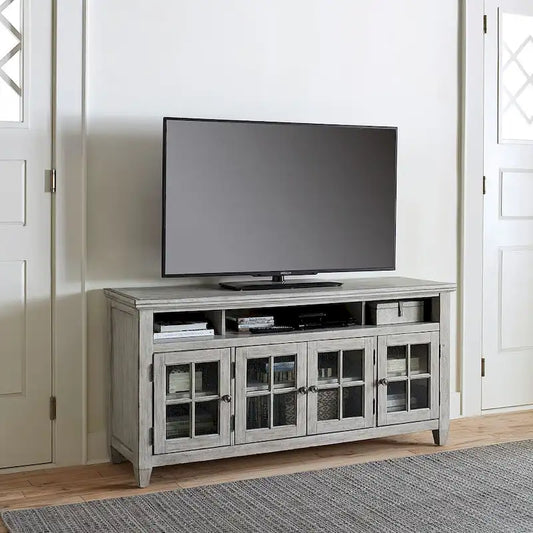 Heartland Antique White Tobacco Entertainment TV Stand