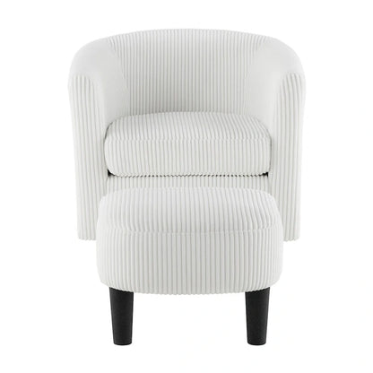 Swivel Accent Single Sofa Chair with Ottoman