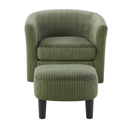 Swivel Accent Single Sofa Chair with Ottoman
