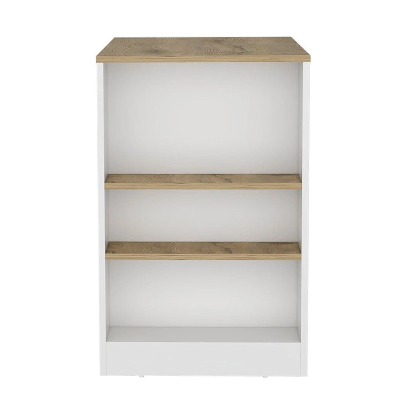 Kitchen Island with 3-Side Shelves,Kitchen Storage Cabinet for Dining Room