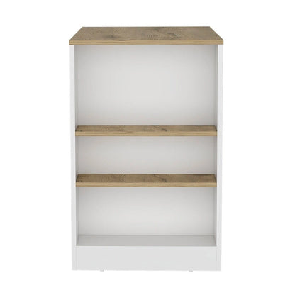 Kitchen Island with 3-Side Shelves,Kitchen Storage Cabinet for Dining Room