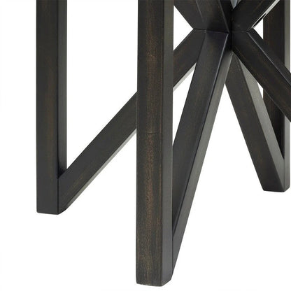 Modern simple glass coffee table, tempered glass coffee table solid wood base round transparent glass top
