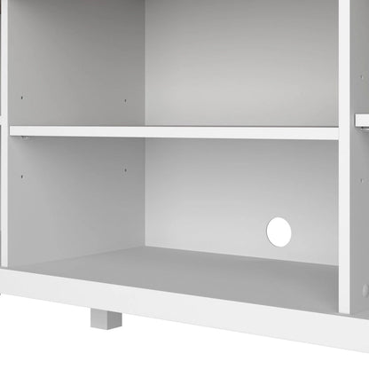Bush Furniture Mayfield 60W TV Stand with Doors and Shelves.