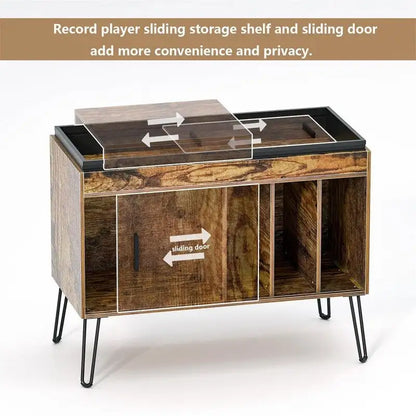 Vinyl Record Storage Cabinet - 15.75D x 34.65W x 26.97H
