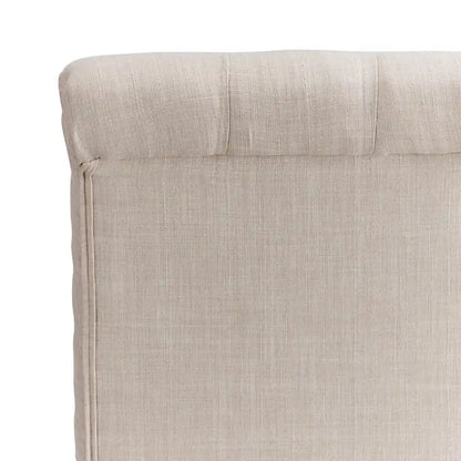 Benchwright Linen Tufted Dining Chair with Grey Finish Legs (Set of 2) by iNSPIRE Q Artisan