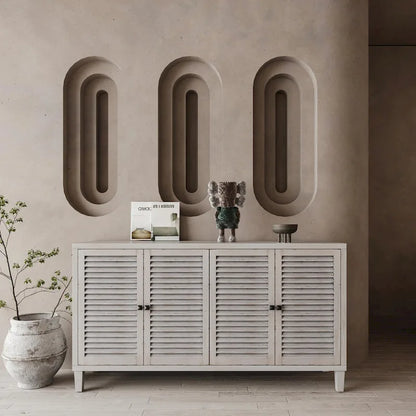 4 Shutter Door Wooden Cabinet Sideboard Buffet