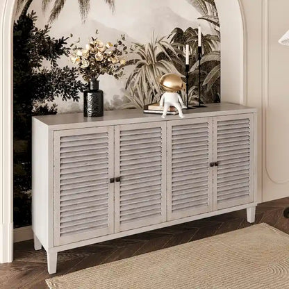 4 Shutter Door Wooden Cabinet Sideboard Buffet