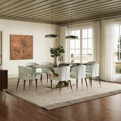 Modern Black Marble Dining Table Rectangular Table