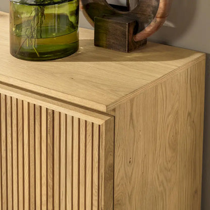 Classic Home Roya Oak Veneer Sideboard Buffet