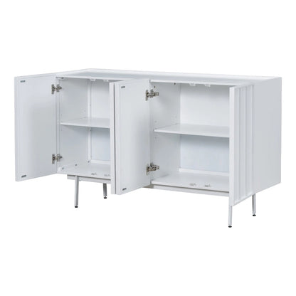 Sideboard Wooden Cabinet with 4 Doors Suitable for Living Rooms
