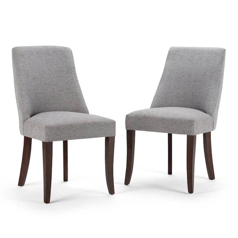WYNDENHALL Haley Contemporary 9 Pc Dining Set with 8 Upholstered Dining Chairs and 54 inch Wide Table