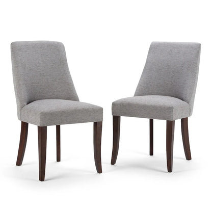 WYNDENHALL Haley Contemporary 9 Pc Dining Set with 8 Upholstered Dining Chairs and 54 inch Wide Table