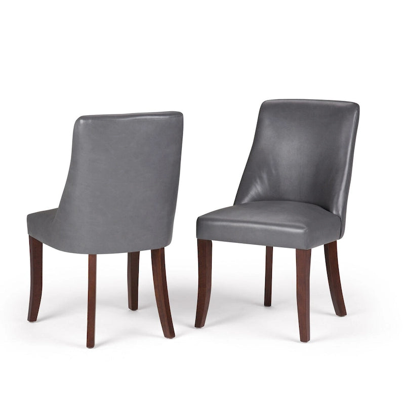WYNDENHALL Haley Contemporary 9 Pc Dining Set with 8 Upholstered Dining Chairs and 54 inch Wide Table