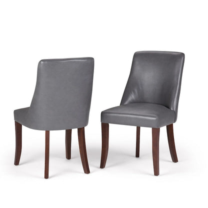 WYNDENHALL Haley Contemporary 9 Pc Dining Set with 8 Upholstered Dining Chairs and 54 inch Wide Table