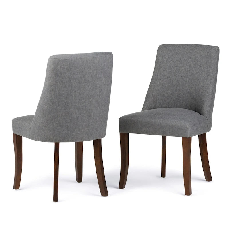 WYNDENHALL Haley Contemporary 9 Pc Dining Set with 8 Upholstered Dining Chairs and 54 inch Wide Table