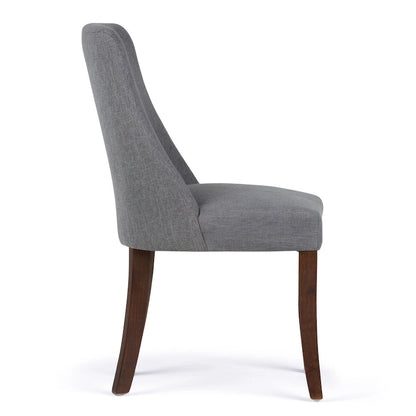 WYNDENHALL Haley Contemporary 9 Pc Dining Set with 8 Upholstered Dining Chairs and 54 inch Wide Table