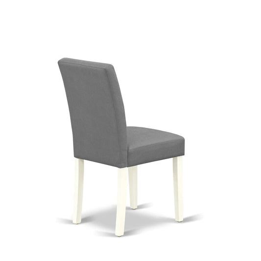 East West Furniture Kitchen Set Consists of a Rectangle Dining Table and Chairs, Linen White (Pieces Options)