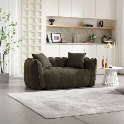 Roomfitters Soft Beanbag Chair with High Resilience Foam Core  Comfortable Square Recliner Sofa for Gaming, Watching TV