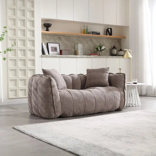 Roomfitters Soft Beanbag Chair with High Resilience Foam Core  Comfortable Square Recliner Sofa for Gaming, Watching TV