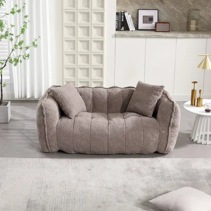 Roomfitters Soft Beanbag Chair with High Resilience Foam Core  Comfortable Square Recliner Sofa for Gaming, Watching TV