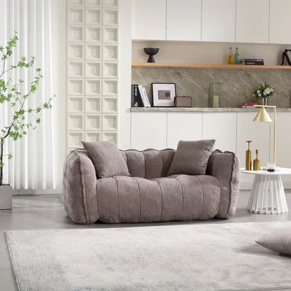 Roomfitters Soft Beanbag Chair with High Resilience Foam Core  Comfortable Square Recliner Sofa for Gaming, Watching TV